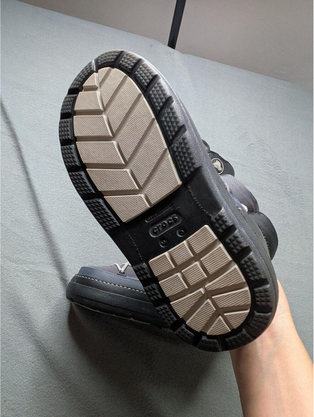 Crocs Boots Womens 5 Black Insulated Mid Calf Snow Pull On Winter Warm - Picture 5 of 8